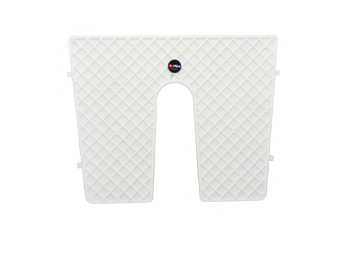 Bracketplaat wit met kloof; 450x360mm - 1645324 - 1645324