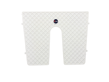 Bracketplaat wit met kloof; 450x360mm - 1645324 - 1645324