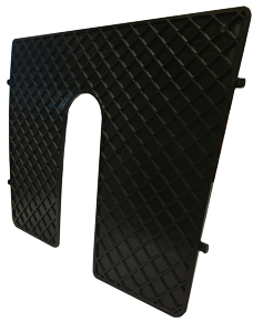Spiegelbeschermplaat zwart met kloof; 450x360mm - 1645327 - 1645327