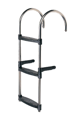 Zwemtrap RVS 3-treden; Kuststof antislip treden - 1650053 72dp - 1650053
