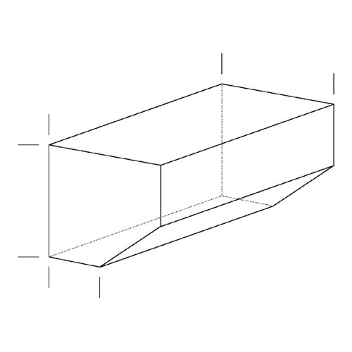 Losse polyethyleen vuilwatertank, schuine zijde, 98l, 1050x430x290mm - 184298 01 72dpi - 184298