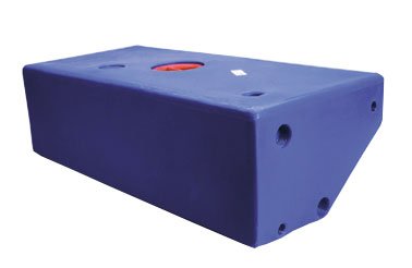 Losse polyethyleen vuilwatertank, schuine zijde, 98l, 1050x430x290mm - 184298 72dpi - 184298