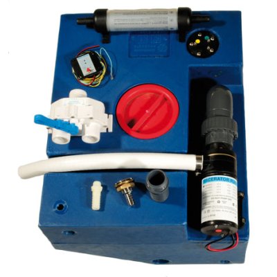Polyethyleen vuilwatertankset met ingebouwde versnijdingspomp 12V, 98l, 1050x430x290mm - 184598 72dpi - 184598