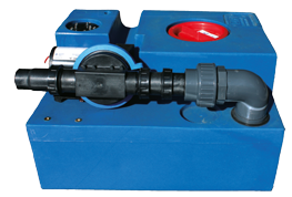 Polyethyleen vuilwatertankset met voorgemonteerde membraampomp 24V, 73l, 750x400x300mm - 184878 72dpi - 184878