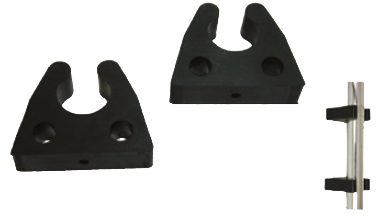 Rubber houder voor pijp, &Oslash;22-25mm, zwart (per paar) - 2214000 1 - 9078610