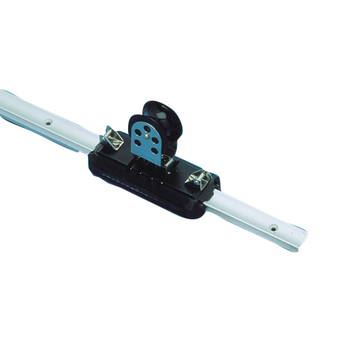 Aluminium overlooprail, L=1500mm, 25x16mm, gatmaat &Oslash;5, gatafstand 100mm - 244500 1 72dpi - 244500/1