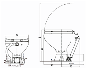 Electrisch toilet model 'Evolution', 12V/17A - 259010 tek 72dpi - 259010