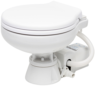 Space Saver elektrisch scheepstoilet, 12V, inlaat &Oslash;19mm, uitlaat &Oslash;25mm, gewicht 9kg (Soft-Close) - 259017 72dpi - 259017