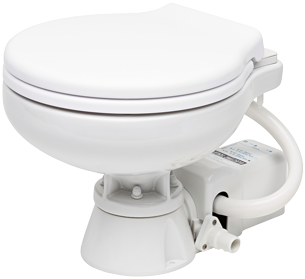 Space Saver elektrisch scheepstoilet, 24V, inlaat &Oslash;19mm, uitlaat &Oslash;25mm, gewicht 9kg (Soft-Close) - 259019 72dpi - 259019