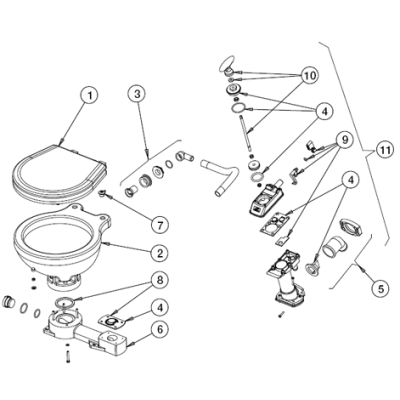 Johnson Pump Space Saver porseleinen pot - 259087 72dpi - 259087