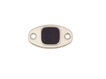 Enkele magnetische deur/kast houder met rubberen stop; 26x32x15mm - 269016 72dpi - 269016