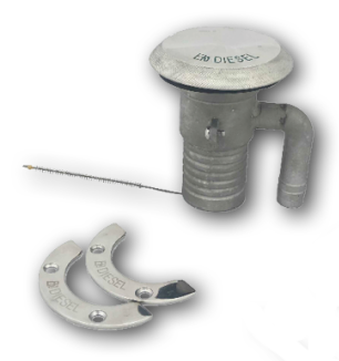 RVS dekvuldop 'Diesel' met ontluchting; Aansl. 38mm - 269030 - 269030