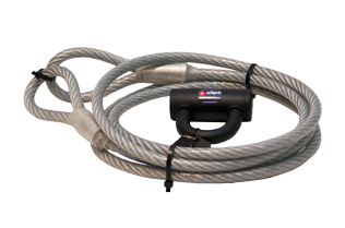 Geplastificeerde anti-diefstal-kabel met slot - L=5m - 269066 - 269066