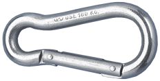 RVS karabijnhaak, &Oslash;5mm, H=50mm (breekkracht 280kg) - 290200 72dpi - 290200