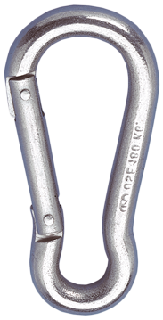 RVS karabijnhaak, &Oslash;5mm, H=50mm (breekkracht 280kg) - 290200 - 290200