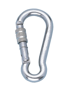 RVS karabijnhaak met schroefkous, &Oslash;5mm, L=50mm (breekkracht 280kg) - 292200 - 292200