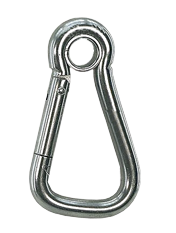 RVS karabijnhaak met oog en extra grote opening, &Oslash;8mm, L=85mm - 294600 72dpi - 294600