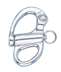 RVS snapsluiting met vast oog, A=&Oslash;12mm, B=9mm, L=52mm (breekkracht 1800kg) - 296100 - 296100