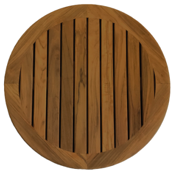Massief teak tafelblad rond &Oslash;610x23mm - 369005 1 - 369005