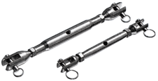 RVS wantenspanner met gaffel, stag &Oslash;4mm (breekkracht 2200kg) - 375100 1 - 375100