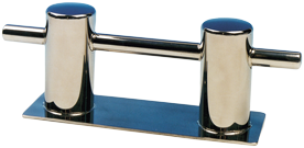 RVS Bolder dubbel met voetplaat, M10 boutmontage, &Oslash;50mm, 240x80x110mm, stok 300mm (hartmaat: 160mm) - 390502 72dpi - 390502