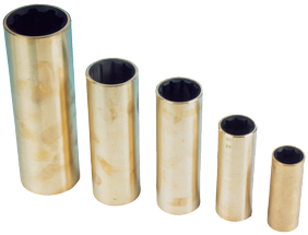 Neopreen lagerbus met messing mantel, voor as 1", buitenmaat 1-1/2", L=4" - 418001 72dpi - 418001