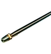 Schroefas RVS AISI 329, &Oslash;20x2000mm met dopmoer/zinkanode/spie, conus 1:10 - 420200 72dpi - 420200