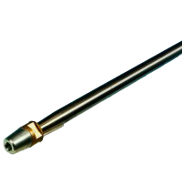 Schroefas RVS AISI 329, &Oslash;40x2000mm met dopmoer/zinkanode/spie, conus 1:10 - 440200 - 440200/C
