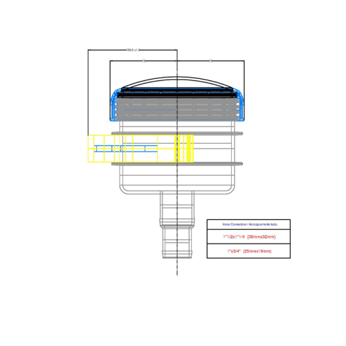 Koelwaterfilter &Oslash;19-25mm Quick Fit, met wandhouder en doorzichtig deksel 150l/min - 483600 01 72dpi - 483600