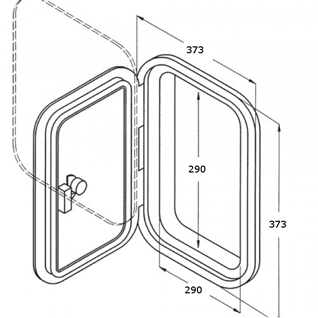 Kunststof Luik, 373x373mm, 180&deg;, afneembaar, zwart - 484163 01 72dpi 2 1 - 484163/Z