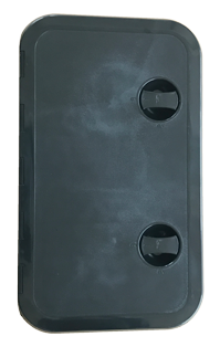 Kunststof Luik, 243x606mm, 2x sluiting, 180&deg;, zwart - 484166 z - 484166/Z
