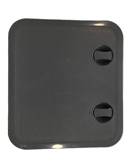 Kunststof Luik, 315x440mm, 2x sluiting, 180&deg;, zwart - 484167 z - 484167/Z