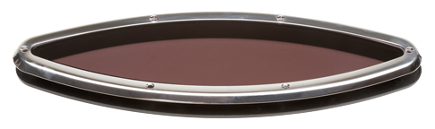 Roestvrij stalen vaste patrijspoort, 127x400mm - 484300 - 484300