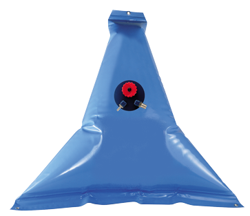 Flexibele kunststof drinkwatertank, 100l, afm. 1100x1100mm, punt model - 486100 72dpi - 486100