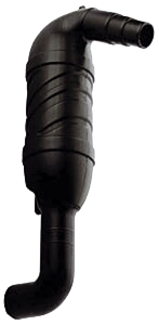Kunststof zwanenhals 180&deg;, slangaansluiting &Oslash;40/45/50mm - 486205 - 486205