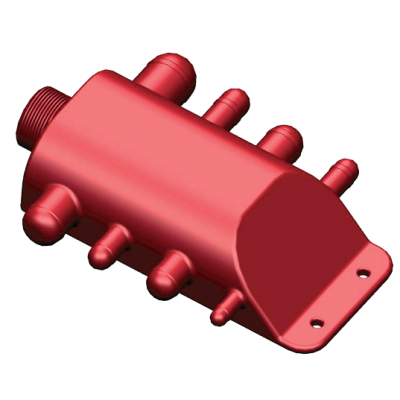 Grijswaterverzamelpunt met slangaansluitingen &Oslash;13mm tot 38mm, afvoeraansluiting 1-1/2" - 486300 72dpi - 486300