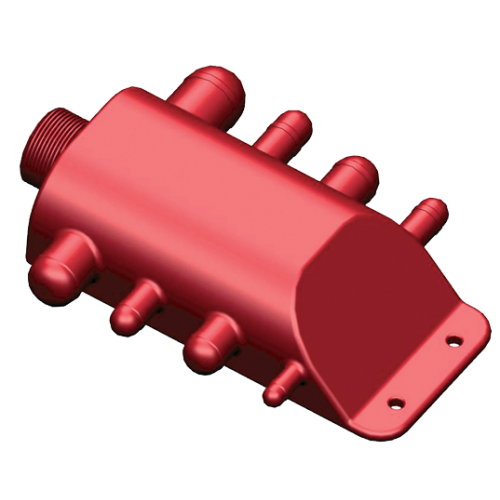 Grijswaterverzamelpunt met slangaansluitingen &Oslash;13mm tot 38mm, afvoeraansluiting 1-1/2" - 486300 72dpi - 486300