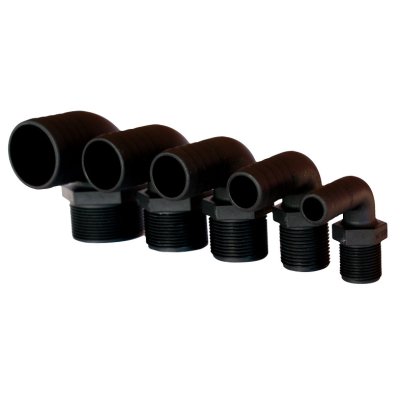 Kunststof slangtule, haaks, &Oslash;1/2"x13mm, met buitendraad, zwart - 486630 72dpi - 486630