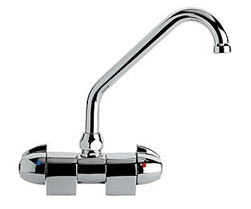 Mengkraan chroom met draaibare dubbele kraan met keramische kleppen - 487102 72dpi - 487102