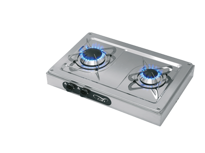 Gaskomfoor opbouw, branders: 1x klein/1x medium, 440x290x90mm - 487513 72dpi - 487513