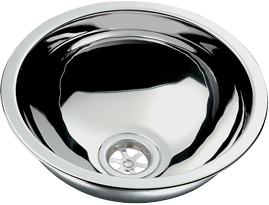 RVS fonteintje, rond, uitwendig &Oslash;330mm, diepte 150mm - 488017 72dpi - 488017