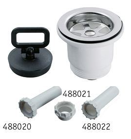 Kunststof afvoerverloopkoppeling, 1-1/2" x 1-1/4" - 488025 - 488021