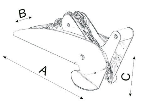 RVS Ankerrol, A=600mm, B=90mm, C=100mm (kantelbaar, tot 30kg) - 489084 01 72dpi - 489084