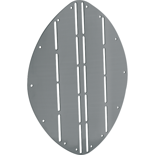 RVS Boegbeschermplaat, A=265mm, B=345mm, ovaal - 489300 - 489300