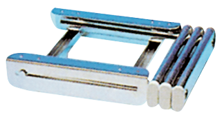 RVS telescopische zwemtrap voor montage onder zwemplateau, 3-treden, max. buis &Oslash;30mm - 494020 72dpi - 494020