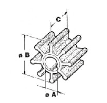 Impeller - Jabsco - 500216 1 - 500216