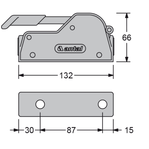 Antal  Valstopper V-Grip, triple, lijn &Oslash;8-10-12mm, breedte 101mm, gewicht 1,45kg - 507131 02 72dpi - 507131