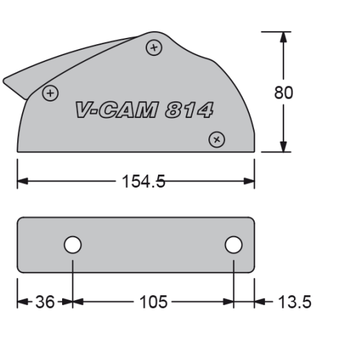 Antal  Valstopper V-CAM 814, double, lijn &Oslash;8-10mm, breedte 65mm, gewicht 1,1kg - 509121 01 72dpi - 509121
