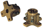 Bronzen klemflens (kruisvormig) voor &Oslash;25mm-as, steek &Oslash;82,5mm, 4x &Oslash;10mm - 518002 72dpi - 518002