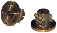 Bronzen klemflens met centreerrand, &Oslash;25mm-as, center &Oslash;63,5mm, steek &Oslash;82,5mm, 4x &Oslash;10,5mm - 518005 72dpi - 518005